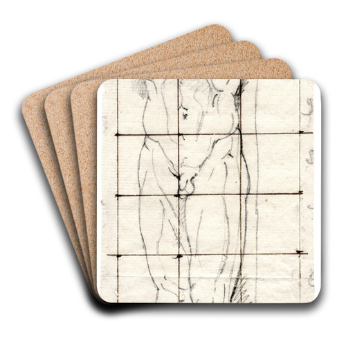 Marsyas bound to a tree by David Humbert de Superville Art Drink Coaster set