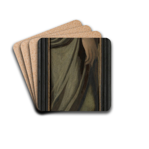 Sibyl with Chalice by Lambert Van Noort Drink Coasters - set of 4 Sibyl with Chalice by Lambert Van Noort Drink Coasters - set of 4