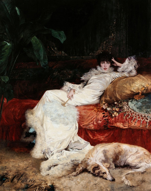 Portrait de Sarah Bernhardt (1876) by Georges Jules Victor Clairin Art Print Download