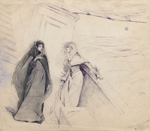 Scenesof Sarah Bernhardts life by Georges Jules Victor Clairin Art Print Download 10