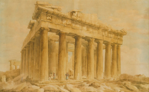 The Parthenon from the Northwest by Giovanni Battista Lusieri Art Print Download
