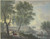 Links begegnet ein Schafhirte einem Milchmdchen, rechts in einem Kahn drei Fischer, und einer in Uniform hinter einem Weidenbaum by Abraham Teerlink Art Print Download