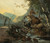 Italianate Landscape With A Donkey And A Rearing Horse Crossing A Collapsing Bridge by Adam Pynacker Art Print Download