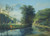 In einem Tal, das ein Bach durchstrmt, mehrere zerstreute Huser, auf dem Wege ein Fuhrwerk mit einem Schimmel, links eine Kuh mit einem Kalb (1809) by Anton Radl Art Print Download