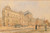 The University of Vienna on the Ringstrasse, with Horse-Drawn Tram and Figures, a view of the building still under construction in 1878 (erected by Heinrich von Ferstel 1873-1884) (1878) by Rudolf von Alt Art Print Download
