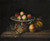 Peaches On A Silver Tazza With Grapes, A Pear, A Melon And A Bird On A Marble Ledge by Tobias Stranover Art Print Download