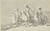 Digital Print - Der wilde Reiter; Drei Reiter mit Gefolge nach links springend, mit fnf Hunden by Franz Pforr