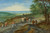 Digital Print - A Panoramic Landscape With A Covered Wagon And Travelers On A Highway by Jan Brueghel The Elder