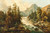 Digital Print - A mountain landscape with a rushing torrent by Josef Thoma Digital Print - A mountain landscape with a rushing torrent by Josef Thoma