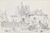 Digital Print - House and Trees across a Garden Wall by Joseph-Marie Vien