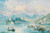Digital Print - A view of Bled island in lake Bled in Slovenia by Ludwig Halauska