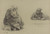 Digital Print - Sittende bondekone og bonde med topplue by Adolph Tidemand