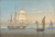 Digital Print - A British Frigate Dropping Anchor by William Joy