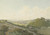 Digital Print - Blick von einer Anhhe auf das Dorf St. Jakob bei Basel mit spitzem Kirchturm by Marquard Wocher