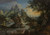 Digital Print - Fishermen hauling in the catch in an extensive landscape, a village beyond by Lodewijk Toeput