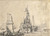 Digital Print - A ship in a port near a ruined obelisk by Pierre Puget