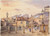 Digital Print - Die Magdalenenbrcke ber den Wienfluss by Karl Wenzel Zajicek