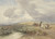 Digital Print - Landschap met reizigers by David Cox