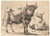 Digital Print - Stende og liggende ko by Paulus Potter