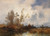 Digital Print - Herbstliche Landschaft mit Jgern im Dachauer Moos by Josef Wenglein
