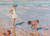 Digital Print - Children Playing on a Beach by Charles Atamian