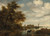 Digital Print - River Landscape With Fishermen And Cattle, The Grote Kerk Of Alkmaar Beyond by Jacob Salomonsz. van Ruysdael