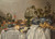Digital Print - Ontbijt of silver and glassware on a draped table, with vines, fruits and baked goods by Pieter Claesz