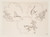 Digital Print - Assiette  dessert; trois motifs composs chacun d'un ruban, d'une fleur et d'un oiseau. by Flix Bracquemond