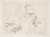 Digital Print - Assiette  dessert ; trois motifs composs chacun d'un ruban, d'une fleur et d'un oiseau. by Flix Bracquemond