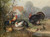 Digital Print - Hhnervolk und ein Truthahn by Julius Scheuerer