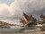 Digital Print - A River and Cottage with White Paling by Thomas Shotter Boys