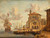 Digital Print - Harbour scene with medieval building by Abraham Storck Digital Print - Harbour scene with medieval building by Abraham Storck