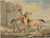 Digital Print - Trke mit zwei Pferden vor Burgruine by Johann Georg Pforr