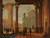 Digital Print - An architectural capriccio with elegant figures and a church beyond by Bartholomeus van Bassen