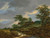 Digital Print - A wooded landscape with a man and two dogs on a path, a cottage beyond by Jacob van Ruisdael