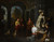 Digital Print - Elegant Figures Overseeing Sculptors Working On A Statue Of Hercules And Anateus In A Palace Courtyard by Balthasar Van Den Bossche