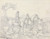 Digital Print - Scraps', No. 24: Hunting -Ttwo Riders, One Opening a Gate For Hounds by Henry Thomas Alken