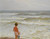 Digital Print - Girl by the seashore by Charles Atamian