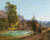 Digital Print - Wanderer in the Salzkammergut, the Grundlsee Lake Dam with the River Traun, in the Background on the Left the Backenstein by Jacob Alt