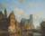 Digital Print - A View Of The Delftse Vaart And St Laurens Church, Rotterdam by Cornelis Springer Digital Print - A View Of The Delftse Vaart And St Laurens Church, Rotterdam by Cornelis Springer