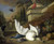 Digital Print - A Dog with a dead Goose and Peacock (A Study of Game and Fruit) by Jan Weenix