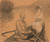 Digital Print - A couple in a row boat by Josef Engelhart