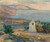 Digital Print - An Evening Coastal Landscape with Chapel by Menci Clement Crni