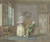 Digital Print - Musicerend paar in een interieur by Jacobus Johannes Lauwers