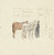 Digital Print - Man met twee paarden voor een gebouw by Adolf le Comte