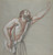 Digital Print - Man Leaning on a Crutch with Left Arm Raised by Alexandre Hesse