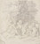 Digital Print - Drei Hirten mit Schafen und Ziegen an einer Baumgruppe sitzend by Gustav Heinrich Naecke
