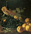 Digital Print - Still Life with Bread, Apples, Grapes and a Bottle by Luis Melndez