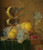 Digital Print - Still Life With A Wine Glass, Lemon Peel, Peaches, Grapes And Cherries On The Corner Of A Partly Draped Wooden Table by Jan Davidsz de Heem