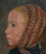 Digital Print - Girl's head with a striped cap in profile to the left by Paula Modersohn-Becker